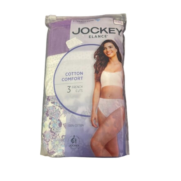 Jockey Elance Women’s Cotton Comfort French Cut Panties 3-Pack Size 11 4XL - Picture 3 of 3